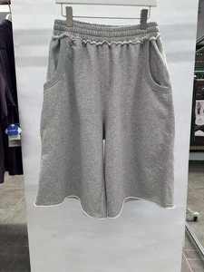 กางเกงขาสั้นวอร์มผู้ชายทรงวินเทจเอวสูงผ้ายืดระบายอากาศได้ดี ขนาดใหญ่พิเศษ ความหนา 240gsm ยาวระดับเข่า แบบสั่งทำพิเศษ - Product Image 6