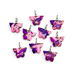 Pendentif Papillon en Turquoise Mohave Rose et Violette AAA, en Argent 925, Sculpté à la Main, pour la Fabrication de Bijoux, Vente en Gros - Product Image 3