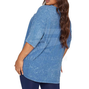 T-shirt léger pour femme, effet délavé, matière respirante, conçu pour les voyages en plein air et le confort quotidien - Product Image 2