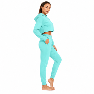 <b>woman</b> <b>crop</b> <b>hoodie</b> made with quality materials offering flexible movement breathable comfort and stylish casual everyday - Product Image 4