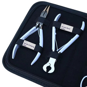 Kit d'installation professionnel d'extensions capillaires de haute qualité avec pince à kératine, coupe-perles, pince à sertir et outil de bouclage pour le coiffage - Product Image 3