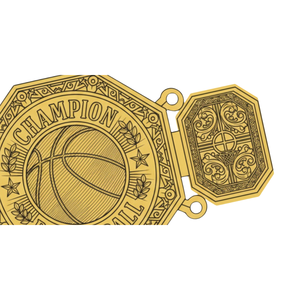 Cinturón de Campeón de Baloncesto con Emblema Dorado, Diseño Personalizable de Primera Calidad para Eventos de Baloncesto y Coleccionistas - Product Image 6