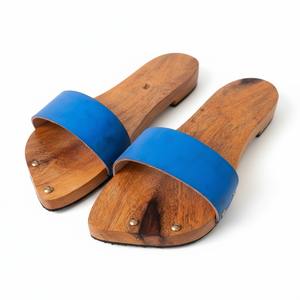 Chaussons traditionnels Khadaun Paduka en bois brun faits à la main, unisexe, chaussures en bois poli, 2 pièces pour la méditation, le yoga, le temple, la maison - Product Image 5