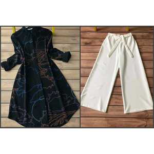 นักออกแบบเรยอนพิมพ์ลายดิจิตัลเสื้อใส่ทำงานสีขาว - Product Image 1