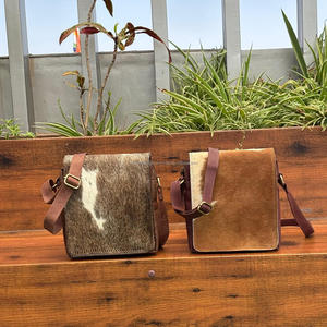 กระเป๋าสะพายข้างหนังวัวสำหรับผู้ชายและผู้หญิงกระเป๋าสะพายข้างหนังแท้มีฝาปิดสุดหรูรุ่นใหม่ - Product Image 4