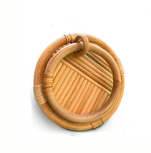 Porte-serviettes fonctionnel en rotin, support circulaire pour serviettes de salle de bain, de la plus haute qualité - Product Image 2