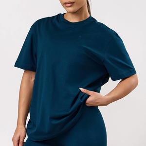 T-shirts pour femmes grandes tailles en coton, coupe slim, impression de logo personnalisée, fournisseur en gros - Product Image 5