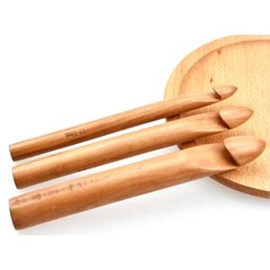 Juego de Agujas de Ganchillo de Madera Grandes al por Mayor, 15mm 20mm 25mm, Agujas Gigantes para Tejer Alfombras de Trapo Extremas y Herramienta para Lana Gruesa - Product Image 1