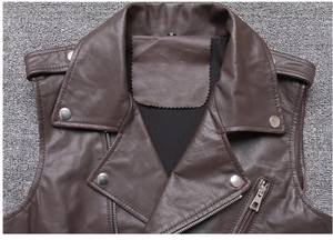 Chaleco de Cuero Premium para Motociclistas, Diseño Personalizado, Sin Mangas, Estilo Lujoso, Seguro y Transpirable - Product Image 3