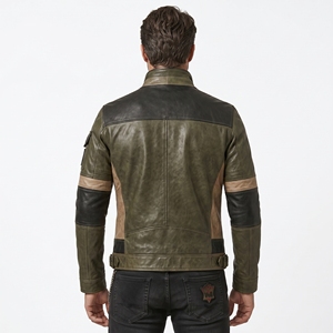 Men Leather <b>Jacket</b> Lightweight Leather Coat Soft Comfortable Fabric Durable Outerwear Classic Style For Daily Wear Travel Casual - Product Image 2