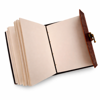 Journal vintage fait main en cuir rigide A5, carnet de notes, cadeau, carnet de croquis, fournitures de sorcellerie, carnet Wiccan, métal, 100 feuilles