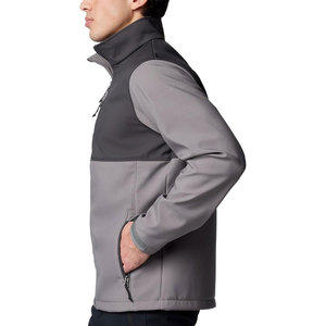 Men's Custom Design Winter Workwear Softshell <b>Jacket</b> Windproof Waterproof <b>Fleece</b> <b>Lining</b> Stand Collar Zipper Closure Front Logo - Product Image 3