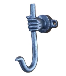 Gancho para Abrigos de Hierro Fundido Antiguo, Ganchos de Pared Rústicos con Forma de Mano - Product Image 1