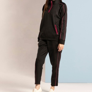OEM Custom Logo Casual Jogging Suit Blank Cropped Hoodie and <b>Lounge</b> Women Tracksuit 2 <b>Two</b> <b>Piece</b> <b>Set</b> for Women Jogger Sweatpants - Product Image 4