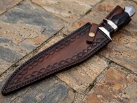 Couteau Bowie à pointe tombante en acier inoxydable, manche en bois, lame de chasse de qualité industrielle, à une seule tranchanture, personnalisable OEM