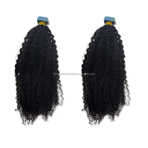 Extensiones de Cabello Humano Remy con Adhesivo, Color Natural Rizado, 100% Cabello Humano Original de Indonesia - Product Image 6