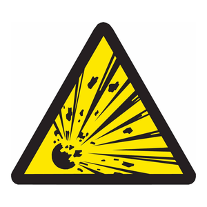 Étiquettes d'avertissement pour matières explosives Brady, durables, autocollantes, mates, pour la sécurité industrielle et en laboratoire - Product Image 2