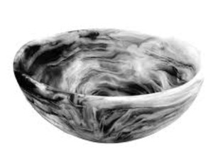 Tazón Desechable de Resina Ecológica con Patrón de Mármol Negro de 16 oz, Tazón Moderno para Servir Comida, Ensaladas, Sopas, Hecho a Mano, de Alta Calidad - Product Image 2