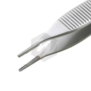 Pinzas Quirúrgicas Adson Premium de 4 3/4 Pulgadas, 7x7, Dientes de Acero Inoxidable, Agarre Superior, Instrumento Dental y Veterinario, Fuente de Alimentación Manual - Product Image 5