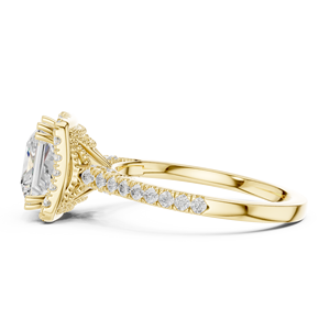 Anillos de Boda de Lujo de Diseñador, Oro de 14K, VS1, Color E, 2 CT, Corte Princesa, Diamante Cultivado en Laboratorio IGI, Anillos de Compromiso - Product Image 2