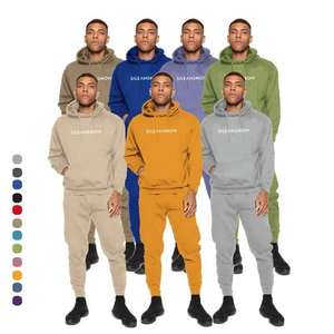 Unisex Custom Stacked Men's Cargo Sweatsuit Sun Fade Breathable Sports Outfit Private Label Tracksuit Unbranded Sports Wear Sets - Product Image 5