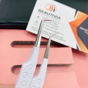 แหนบขนตาสองโทนสีชมพูสีขาวแข็งญี่ปุ่นแหนบขนตาปลอมทำจากปากีสถาน - Product Image 1