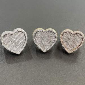 Anillo de Diamante Corte Corazón, Oro Sólido de 18K, Chapado en Oro Rosa, Color G Natural, Joyería Unisex Romántica para Uso Diario - Product Image 3