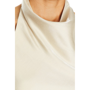 Elegant Satin Halter Neck Backless Evening Gown with High Slit - Product Image 6