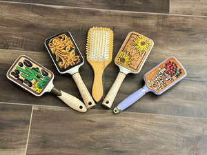 New Arrival <b>Hot</b> Selling Western Stylish Real Handmade Bamboo and Rubber Hair Brush <b>Comb</b> Wooden Handle Daily Uses Hair Accessory - Product Image 2