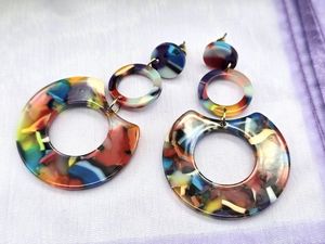 Luxury Handmade <b>Resin</b> Dangle Earrings Beautiful Real Flower <b>Resin</b> Earrings Elegant <b>Clear</b> <b>Resin</b> Statement Earrings Handmade Flora - Product Image 1