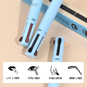 Stylo cosmétique tout-en-un format voyage avec 4 teintes modulables, stylo de maquillage anti-bavures en une seule étape pour les retouches rapides quotidiennes et en déplacement - Product Image 5
