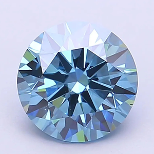 Diamante Cultivado en Laboratorio de 2 Quilates, Corte Brillante Redondo, Color Azul Intenso, Claridad VS, Certificado IGI, Diamante Suelto para Joyería - Product Image 1