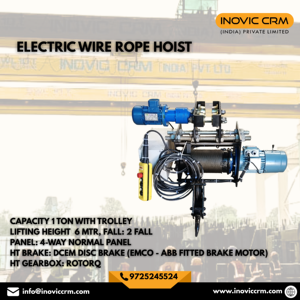 Polipasto Eléctrico de Doble Viga con Cable de Acero de 1 Tonelada |   Altura de Elevación de 6 m |   2 Fall |   Caja de Cambios Rotorq |   Disco de Freno Metálico DCEM - Product Image 6