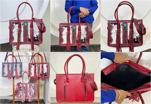 Sac fourre-tout de luxe en cuir véritable fait main de haute qualité pour femme, grande capacité, sacs de marque, sac à bandoulière en cuir de vachette, sac à main à franges - Product Image 3