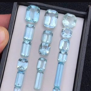 Pierre précieuse naturelle Aquamarine, pierres Lustle de toutes formes et tailles, disponibles au prix de gros, pierres précieuses en vrac, pour la création de bijoux. - Product Image 1