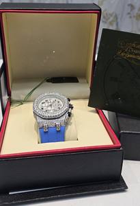 Reloj de Pulsera de Moissanita con Acabado Brillante de Calidad Premium y Engaste Completo de Piedras para Hombre, Ideal para Fiestas y Regalos - Product Image 3