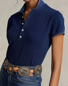 Polo d'été pour femme à manches courtes, respirant, 100 % coton, col à motif côtelé personnalisé, coupe ajustée, pour le golf, T-shirt polo femme OEM - Product Image 2