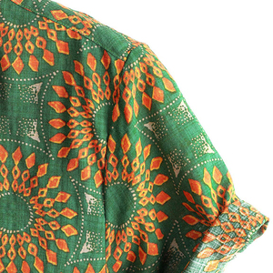 Men's Batik Printed Hawaiian Style Short Sleeve Casual <b>Shirt</b> Turn-down Collar Summer Wear 100% Polyester Breathable - Product Image 3