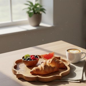Handcrafted Acacia Wood Catchall <b>Tray</b> 11 Inch – Wooden Serving, Decorative <b>Tray</b>, <b>Vanity</b> Organizer, Ottoman <b>Tray</b>, By NS Overseas - Product Image 5