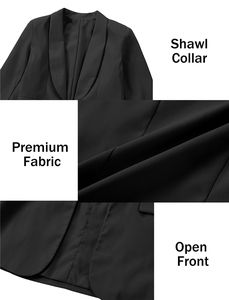 Chaqueta Blazer para Adolescentes, Manga Larga, Cuello Chal, Traje Formal para Graduación Escolar, Uniforme Casual, Blazers para Niñas - Product Image 6