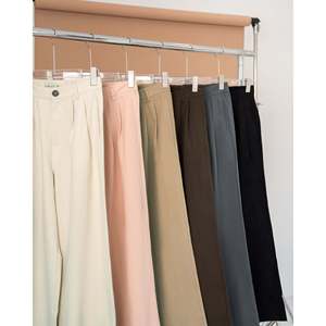 Huda Women's Pants <b>Elastic</b> <b>Waist</b> Wide Leg <b>Trousers</b> American European Style Cotton Blend Fabric XL Size Decorative <b>Elastic</b> <b>Waist</b> - Product Image 2