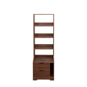 <b>2</b>-<b>Drawer</b> Night Stand with Bookshelf for Bedroom <b>Storage</b> <b>Drawers</b> and Bookcases & Bookshelves - Product Image 5