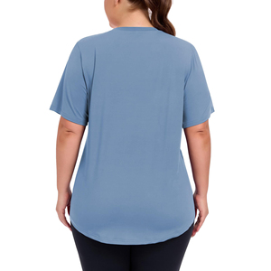 Women Gym T Shirt Easy Stretch <b>Top</b> Move Free Clothing Active Motion <b>Workout</b> Gear For Plus Ladies Flexible Training Wear T Shirt - Product Image 2
