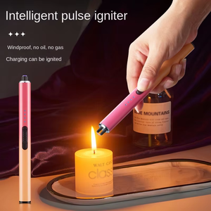 Kitchen BBQ USB Rechargeable Eco-Friendly <b>Custom</b> Candle <b>Lighters</b> Dericsson Hot Selling Electric Type C Metal <b>Lighter</b> - Product Image 6