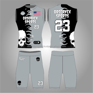 Uniformes de football américain 7v7 à compression ajustée, personnalisables par sublimation, maillots 7on7 avec nom et numéros d'équipe - Product Image 1