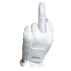 Premium Black Cabretta Leather Men's Sports Stable Grip High Performance Golf Gloves Adult <b>Maximize</b> Wear Blank Logo - Product Image 1