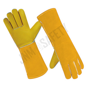 Gants de sécurité industriels en cuir de vachette grainé de qualité supérieure avec doublure en tissu aramide pour la lutte contre les incendies et les soudeurs TIG - Product Image 5