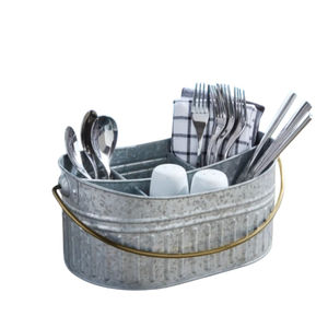 Support à Couverts Métallique Robuste et Moderne, Peint en Blanc, avec Poignée Métallique, pour Rangement sur Comptoir de Cuisine - Offre Spéciale - Product Image 2