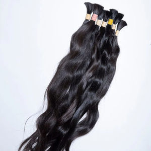 Extensions de cheveux indiens Remy lisses et soyeux, double épaisseur, achetez directement auprès d'un fournisseur indien au prix d'usine - Product Image 1