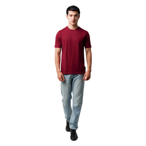 Mens <b>Plain</b> Crew Neck Cotton T Shirt Short Sleeve Soft Breathable Casual Regular Fit Summer <b>Tee</b> Custom OEM Apparel Clothing - Product Image 3